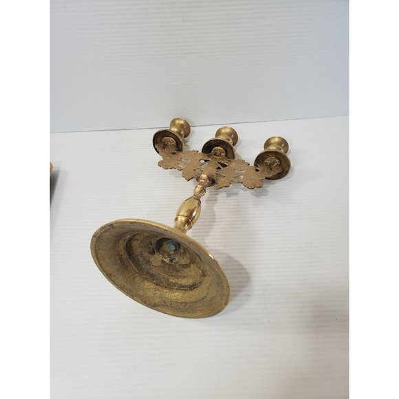 Vintage candelabra candle holders/ 3 arm candelabras/ candelabra perfect for - Picture 6 of 10